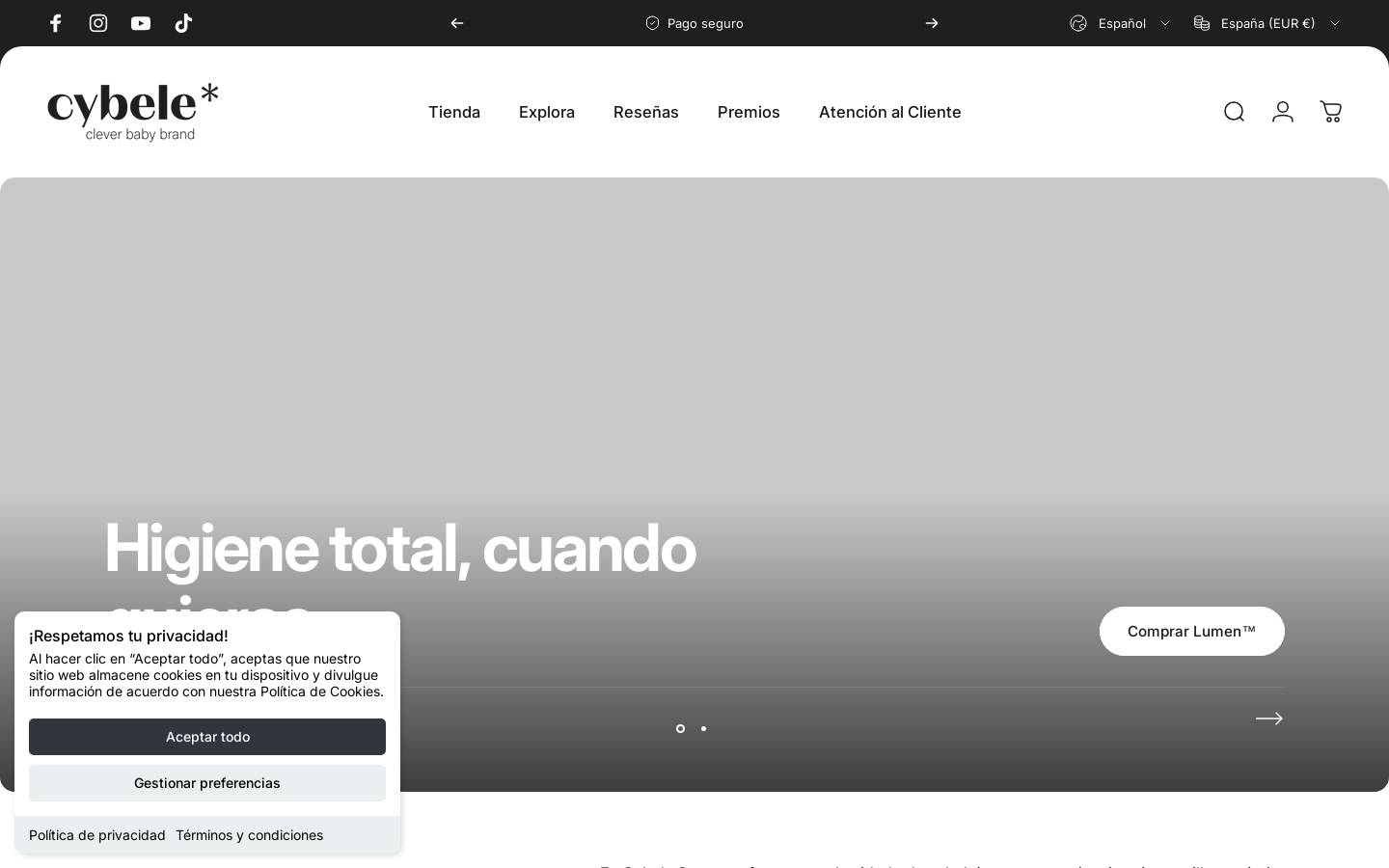 cybelestar.com homepage screenshot