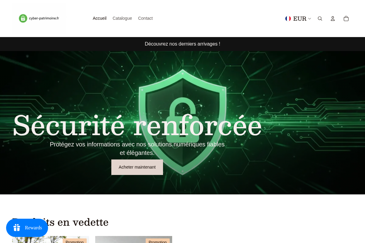cyber-patrimoine.fr homepage screenshot