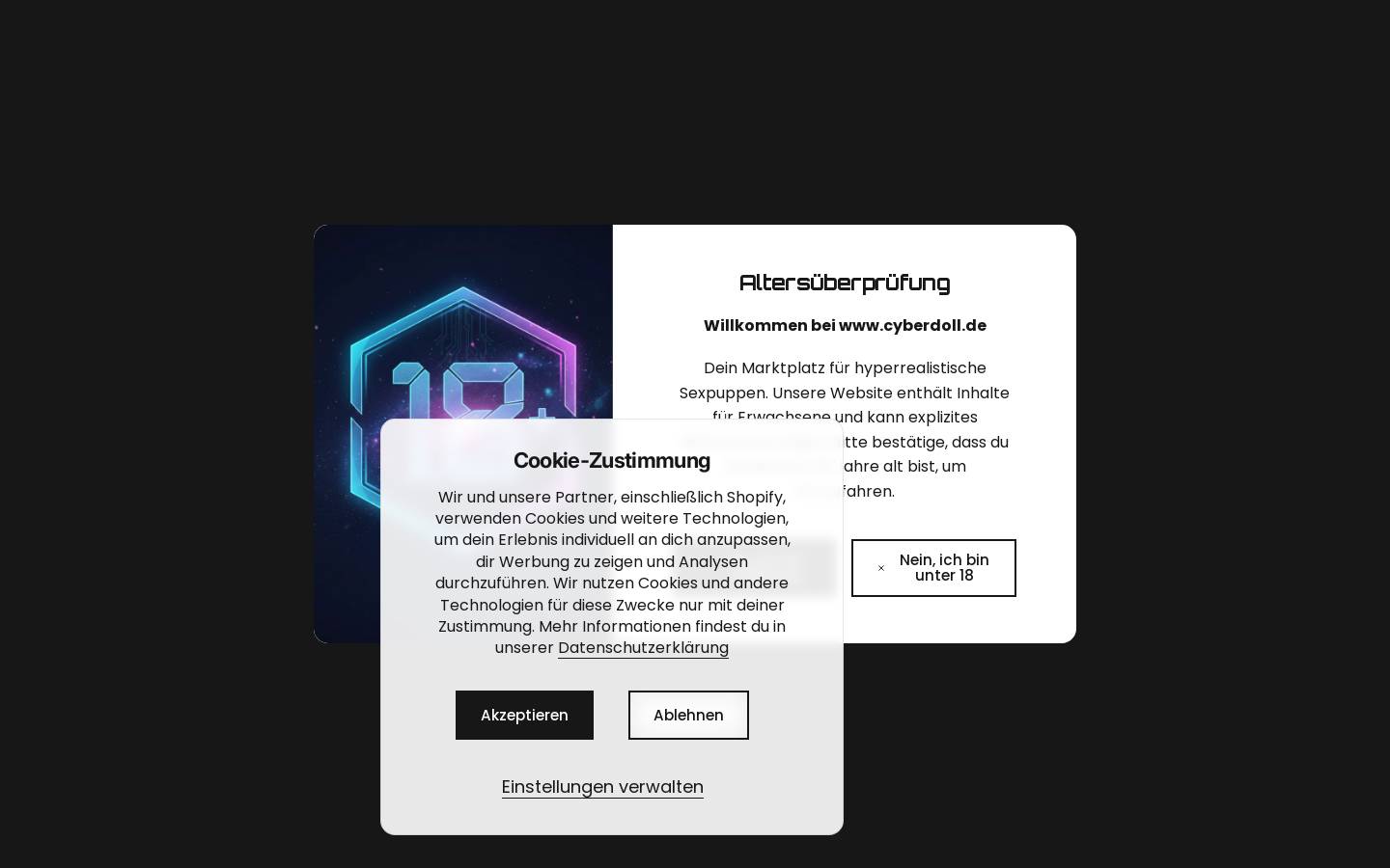 Cyberdoll homepage screenshot
