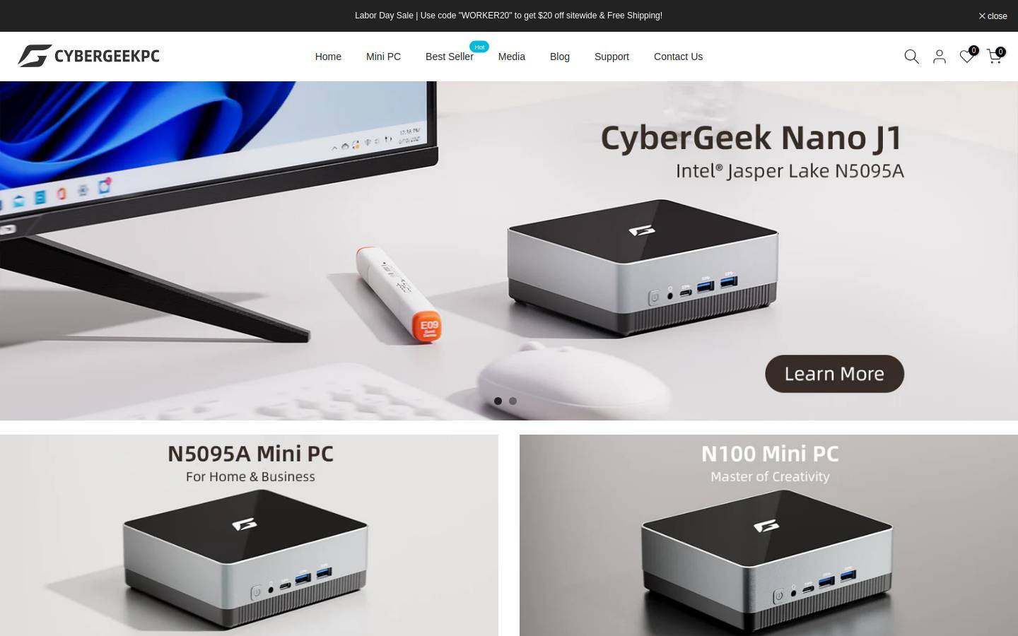 cybergeekpc.com homepage screenshot