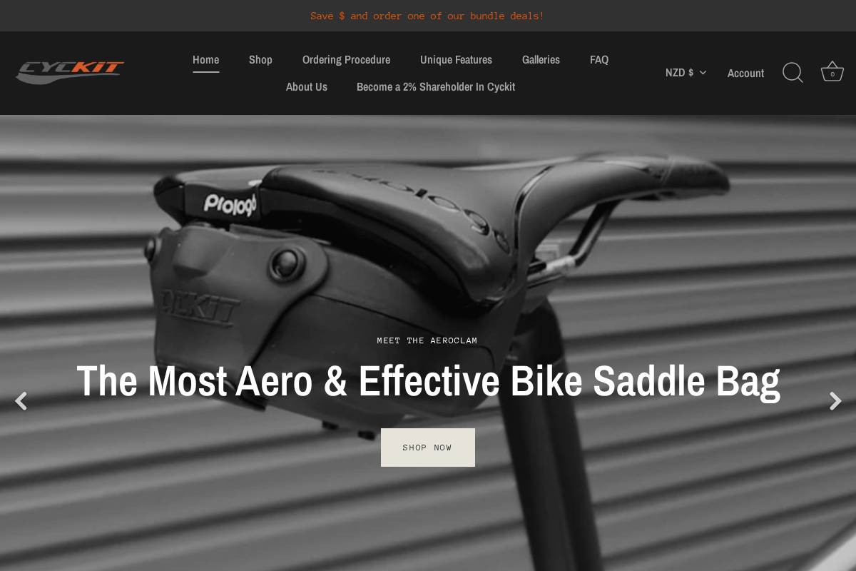 cyckit.com homepage screenshot