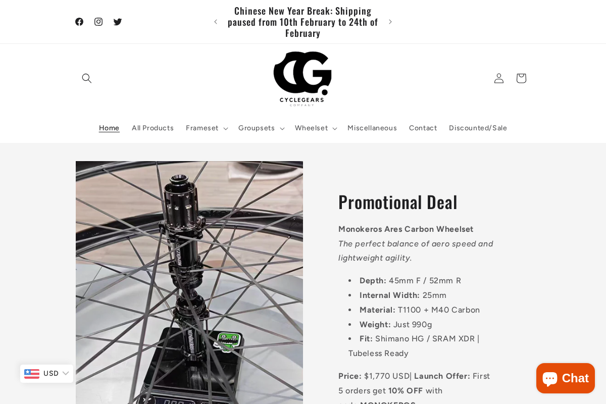Cyclegears homepage screenshot