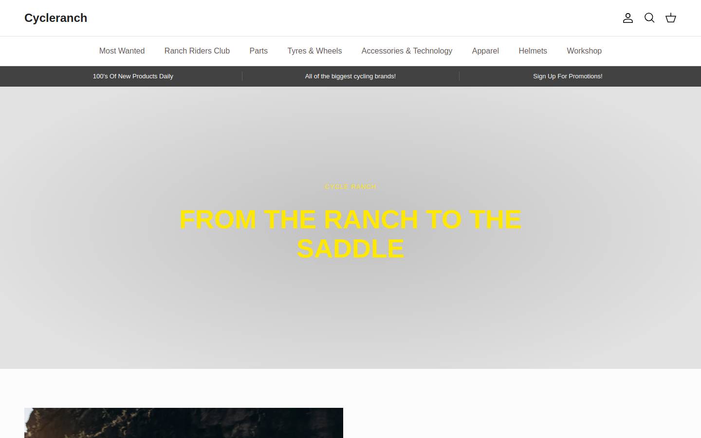 cycleranch.com homepage screenshot