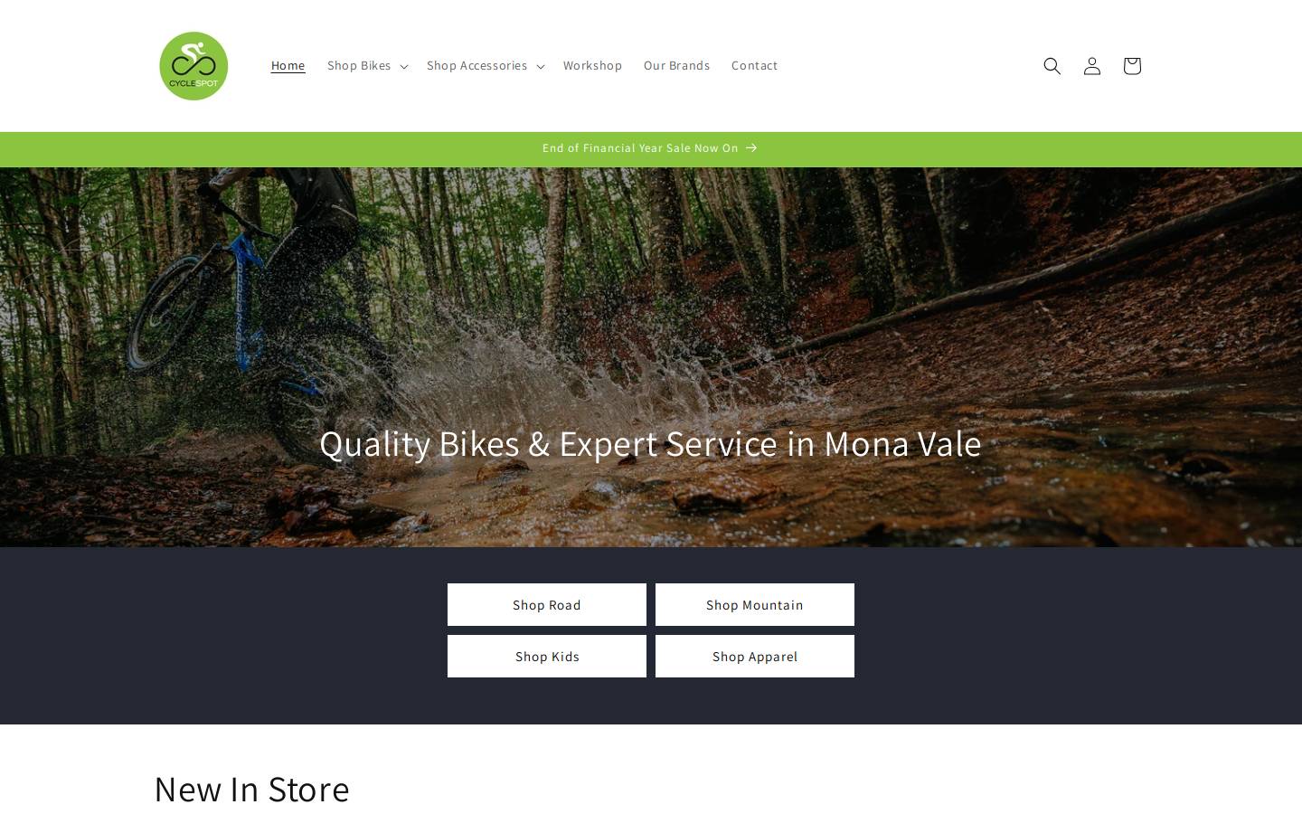 cyclespot.com.au homepage screenshot
