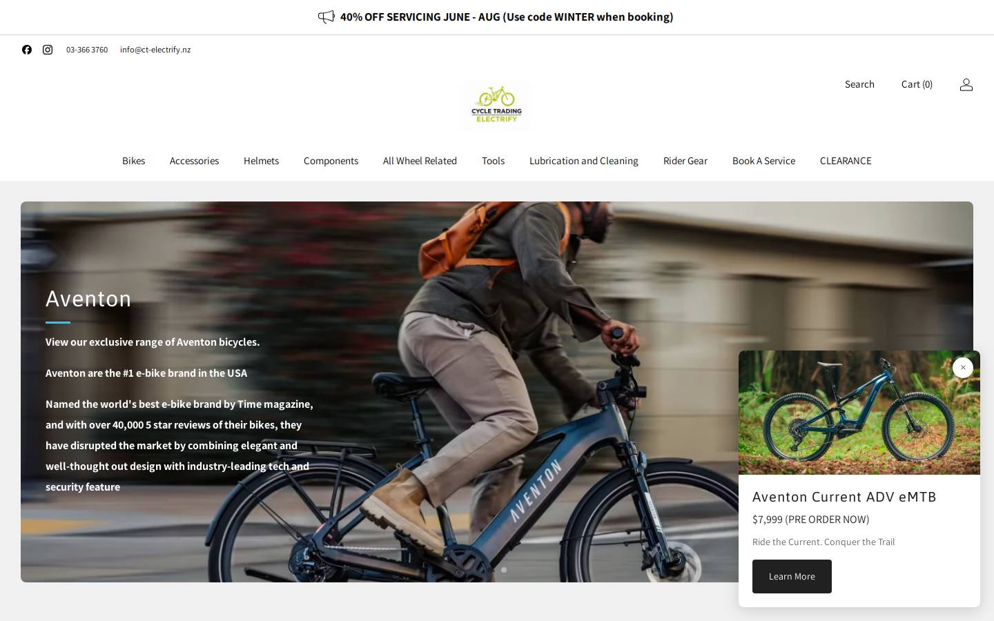 cycletrading.co.nz homepage screenshot