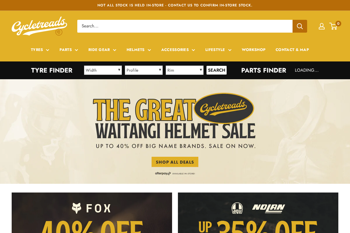 Cycletreads homepage screenshot