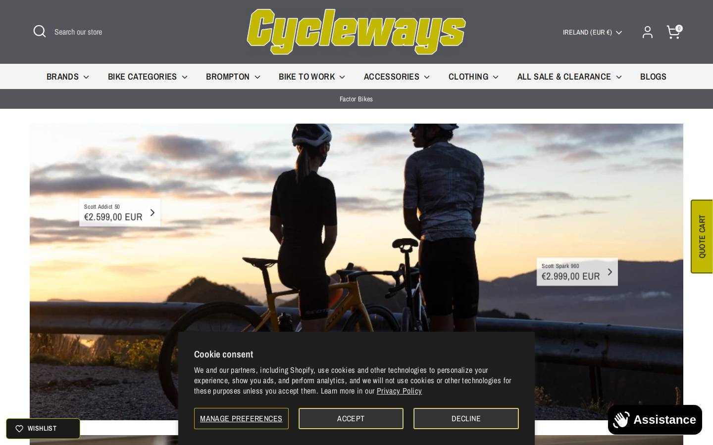 Cycleways homepage screenshot