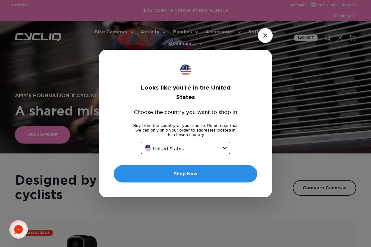 Cycliq homepage screenshot