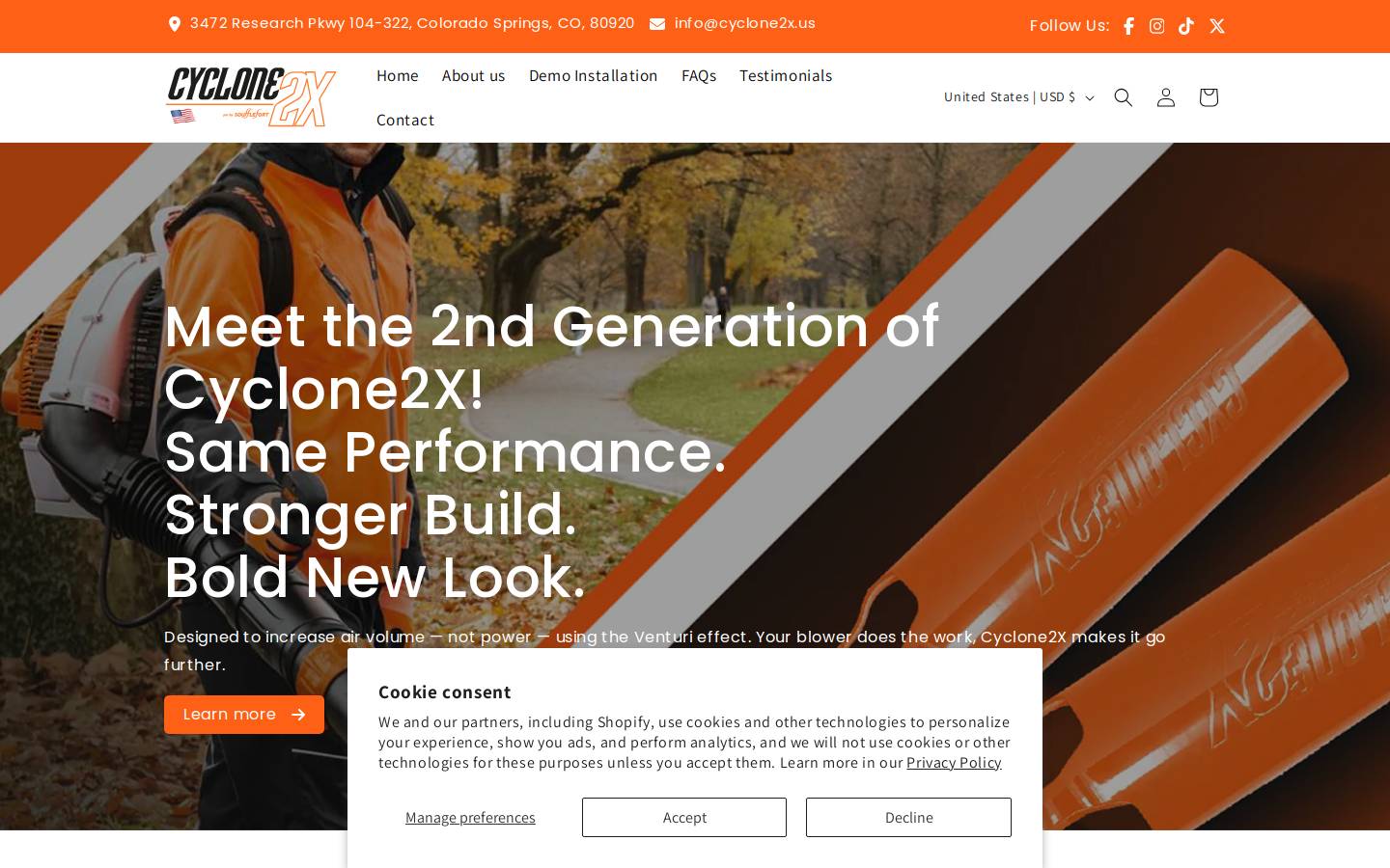 cyclone2x.us homepage screenshot