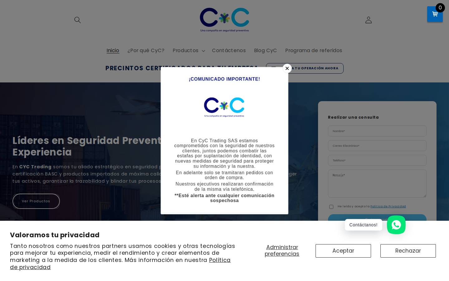 cyctrading.com homepage screenshot