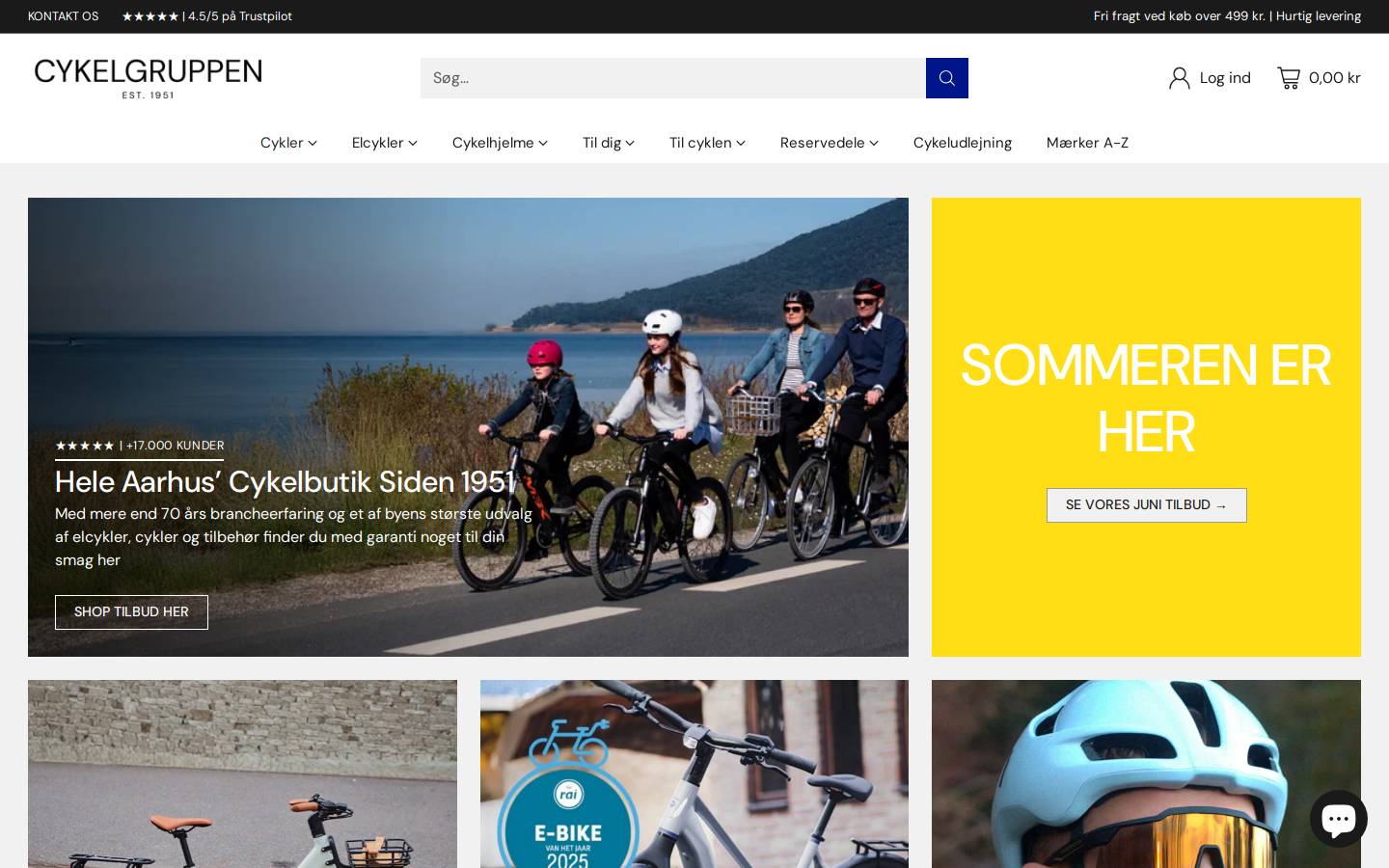 Cykelgruppen homepage screenshot