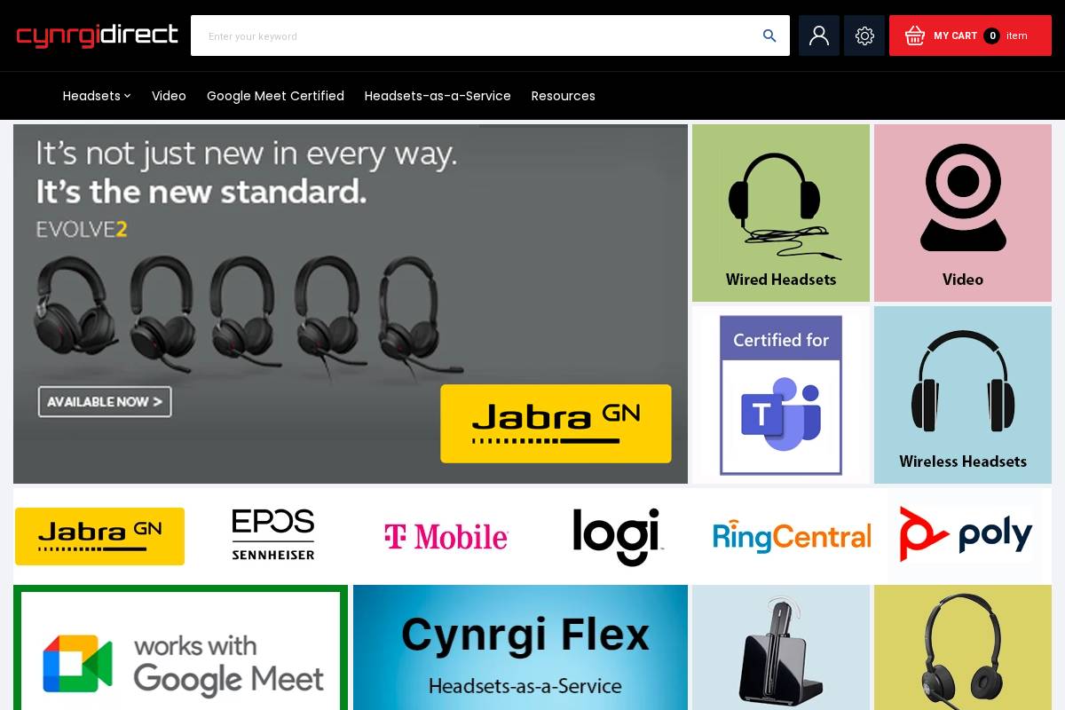 cynrgidirect.com homepage screenshot