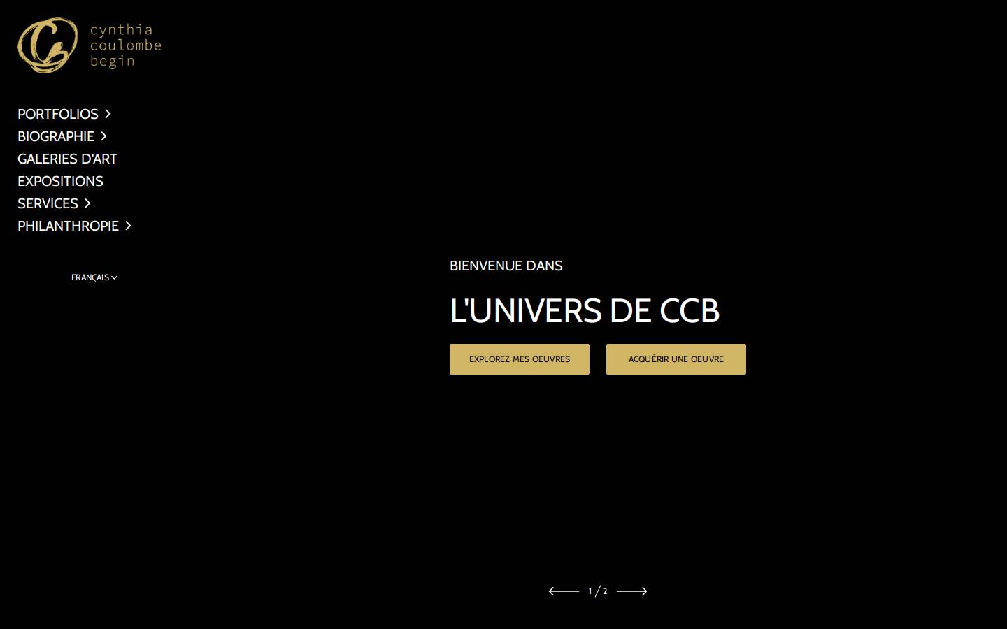 cynthiacoulombebegin.com homepage screenshot