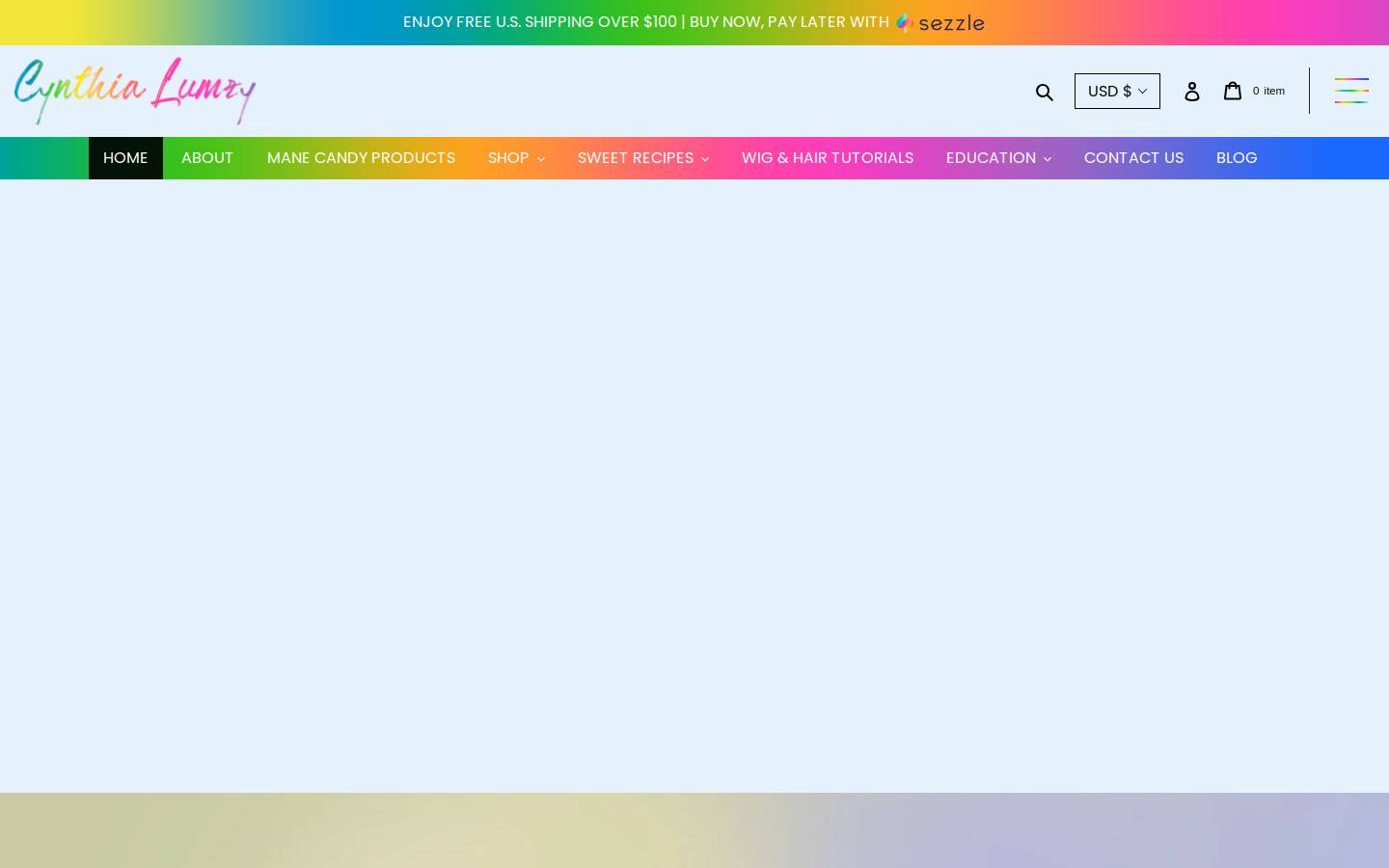 cynthialumzy.com homepage screenshot