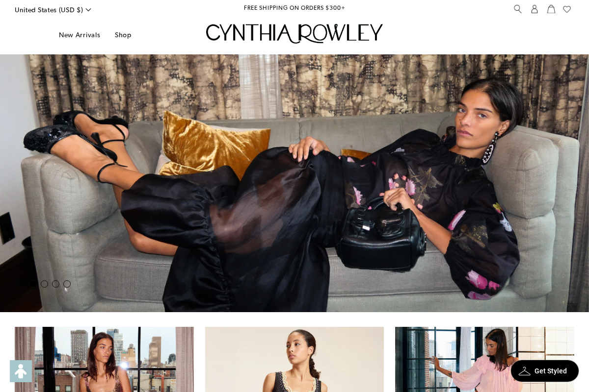 Cynthia Rowley homepage screenshot