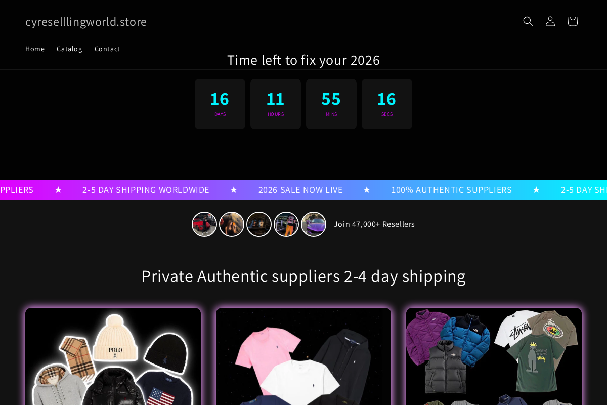 cyreselllingworld.store homepage screenshot