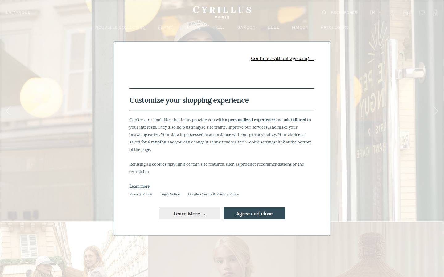 Cyrillus homepage screenshot
