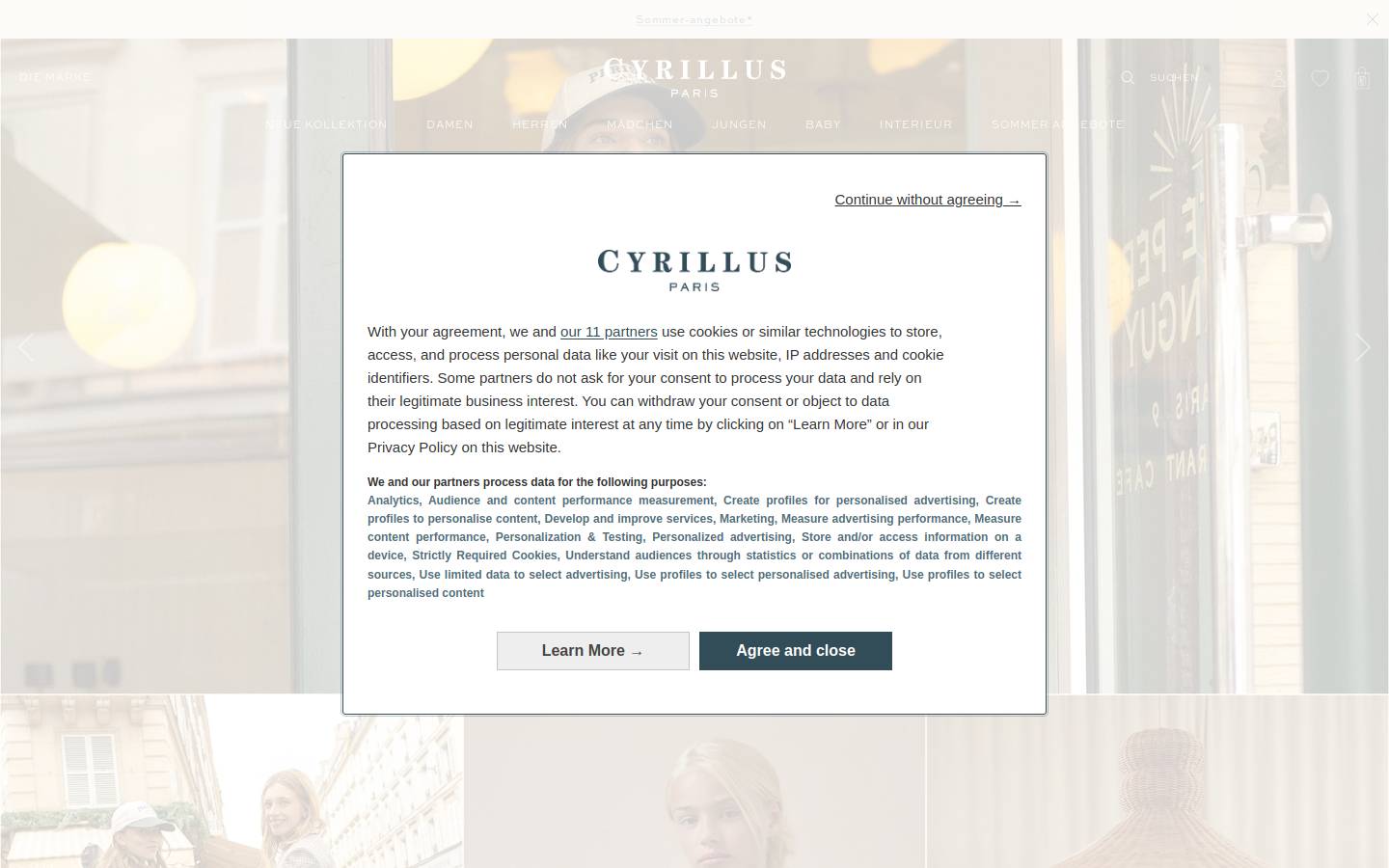 Cyrillus homepage screenshot