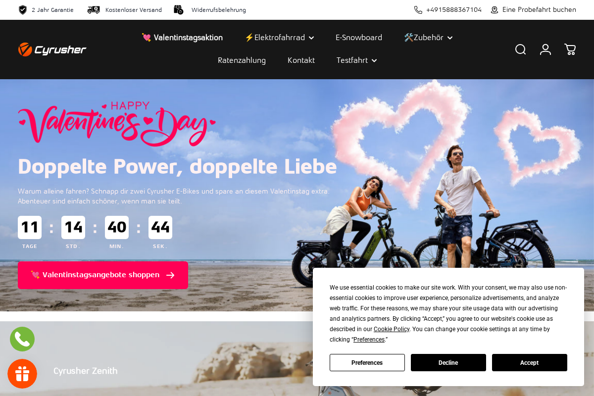 cyrusher.de homepage screenshot