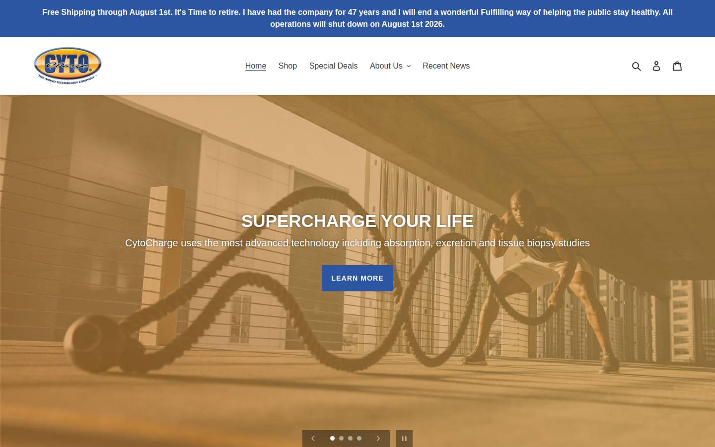 cytocharge.com homepage screenshot