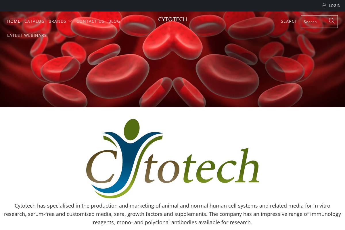 cytotech.dk homepage screenshot