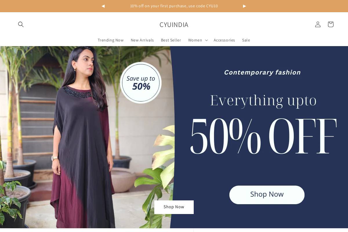 cyuindia.com homepage screenshot