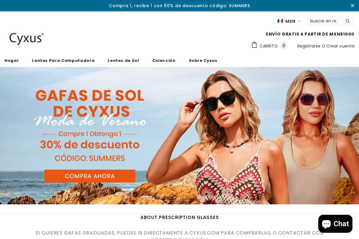 Cyxus homepage screenshot