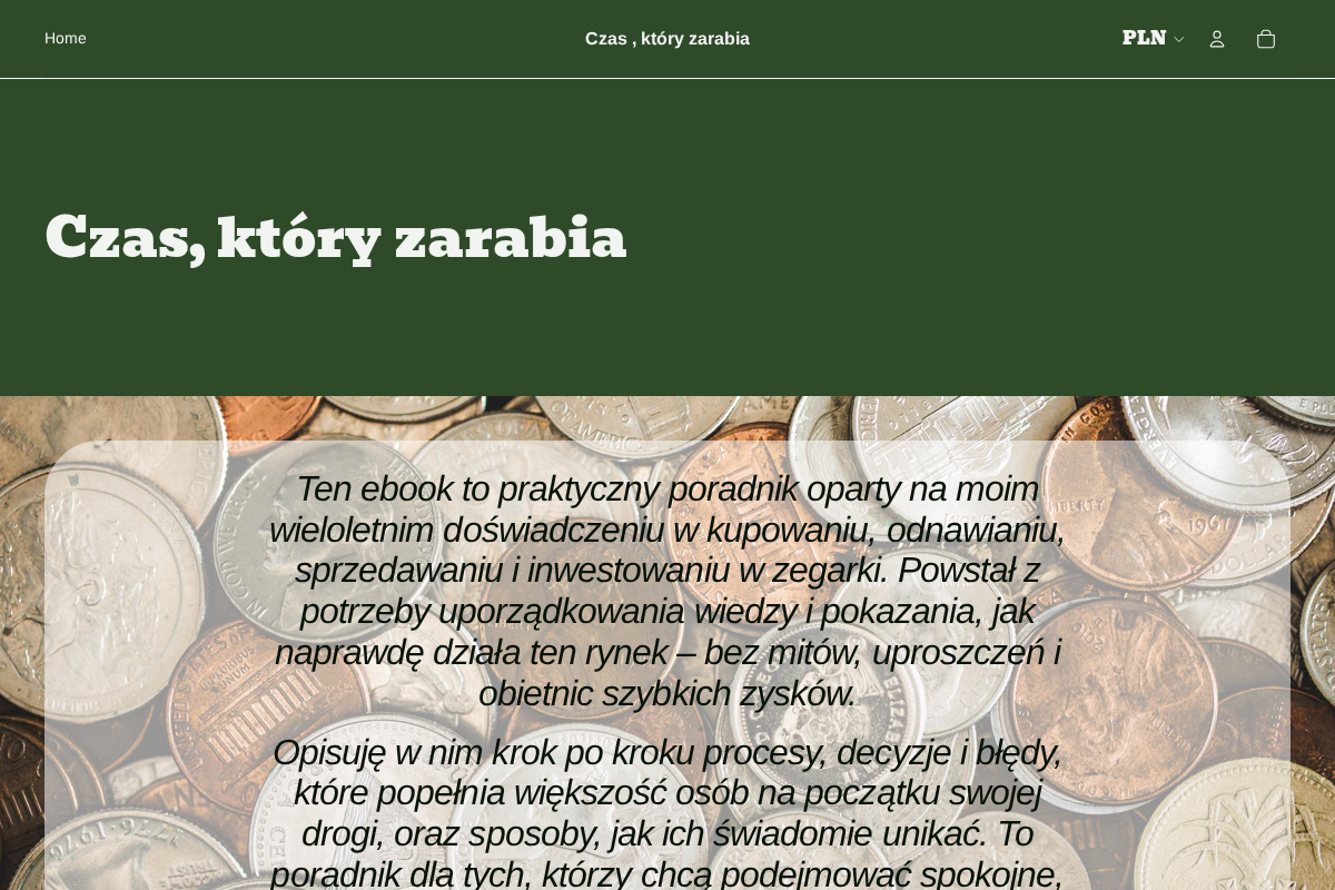 Czas , który zarabia homepage screenshot