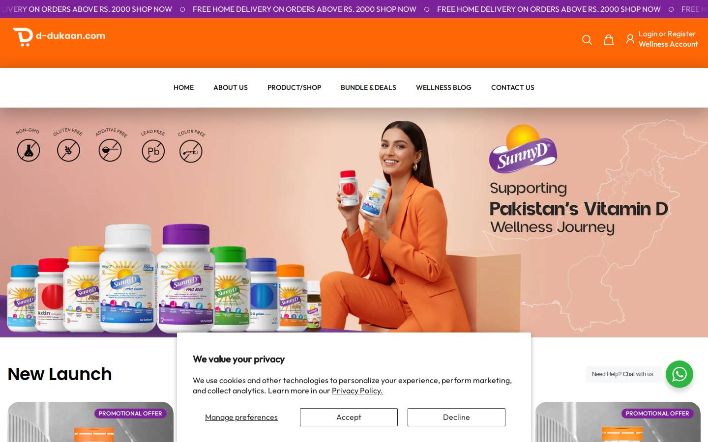 d-dukaan.com homepage screenshot
