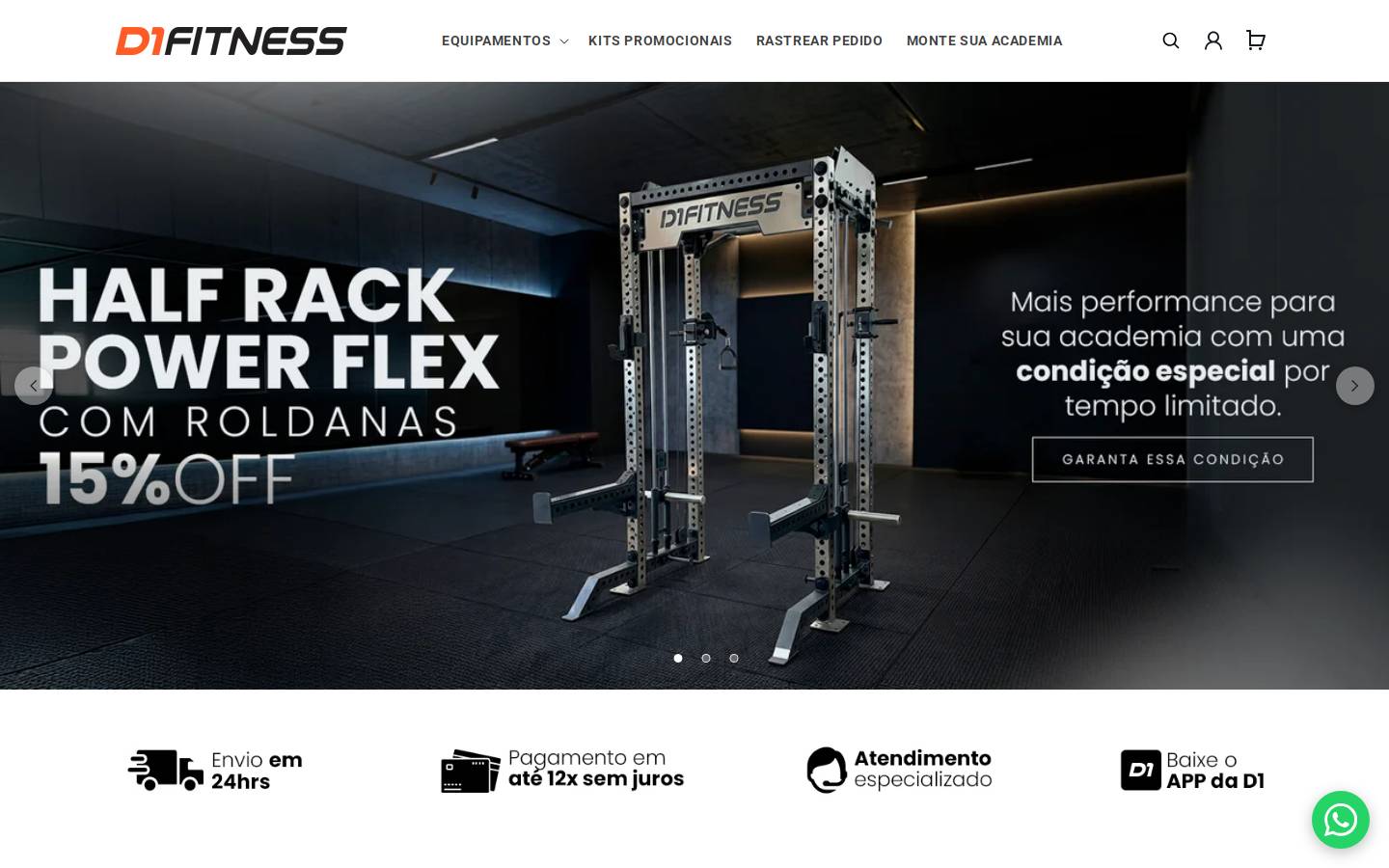 d1fitness.com.br homepage screenshot