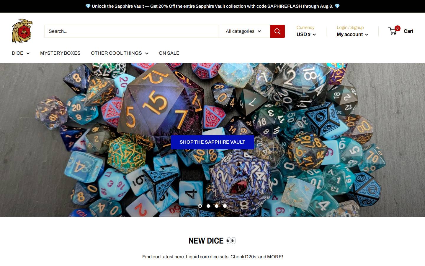d20collective.com homepage screenshot
