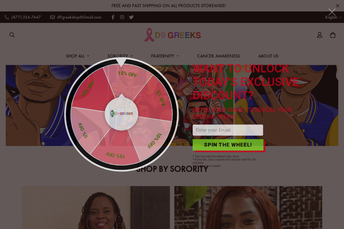 D9 Greeks homepage screenshot