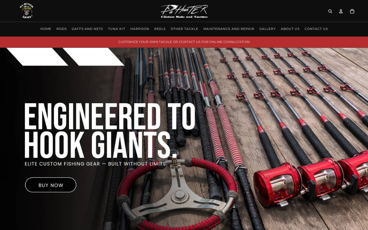 da-hunter.com homepage screenshot