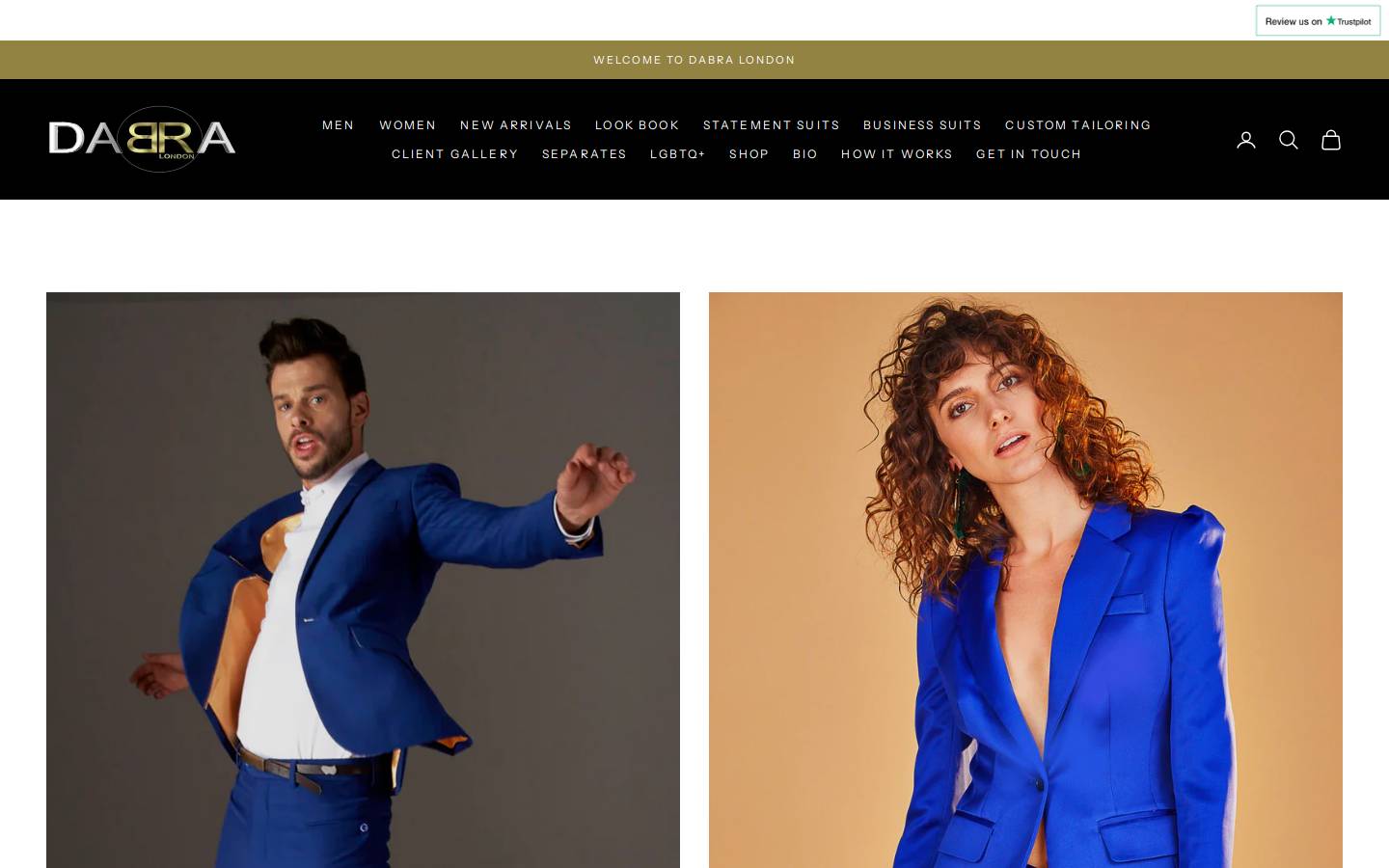 Dabra London homepage screenshot