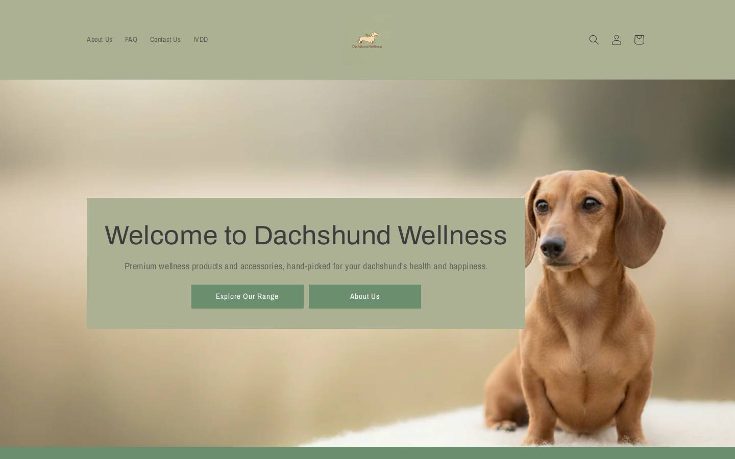 dachshundwellness.com homepage screenshot