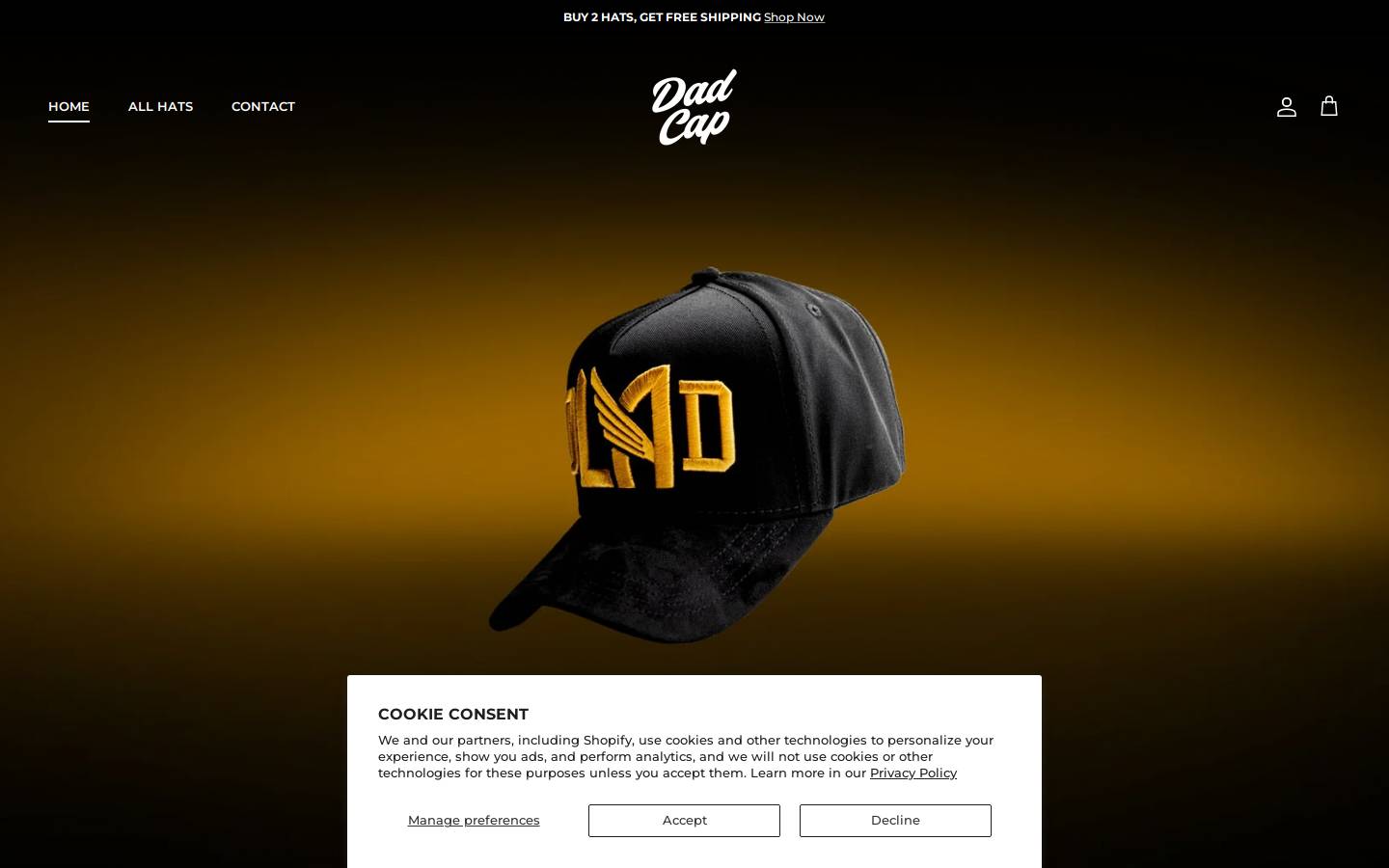 dadcap.co homepage screenshot