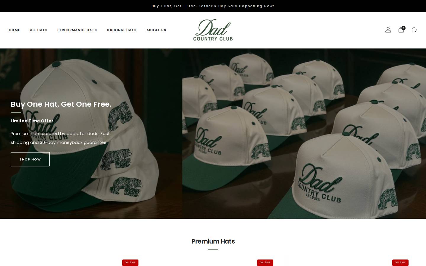 dadcountryclub.com homepage screenshot