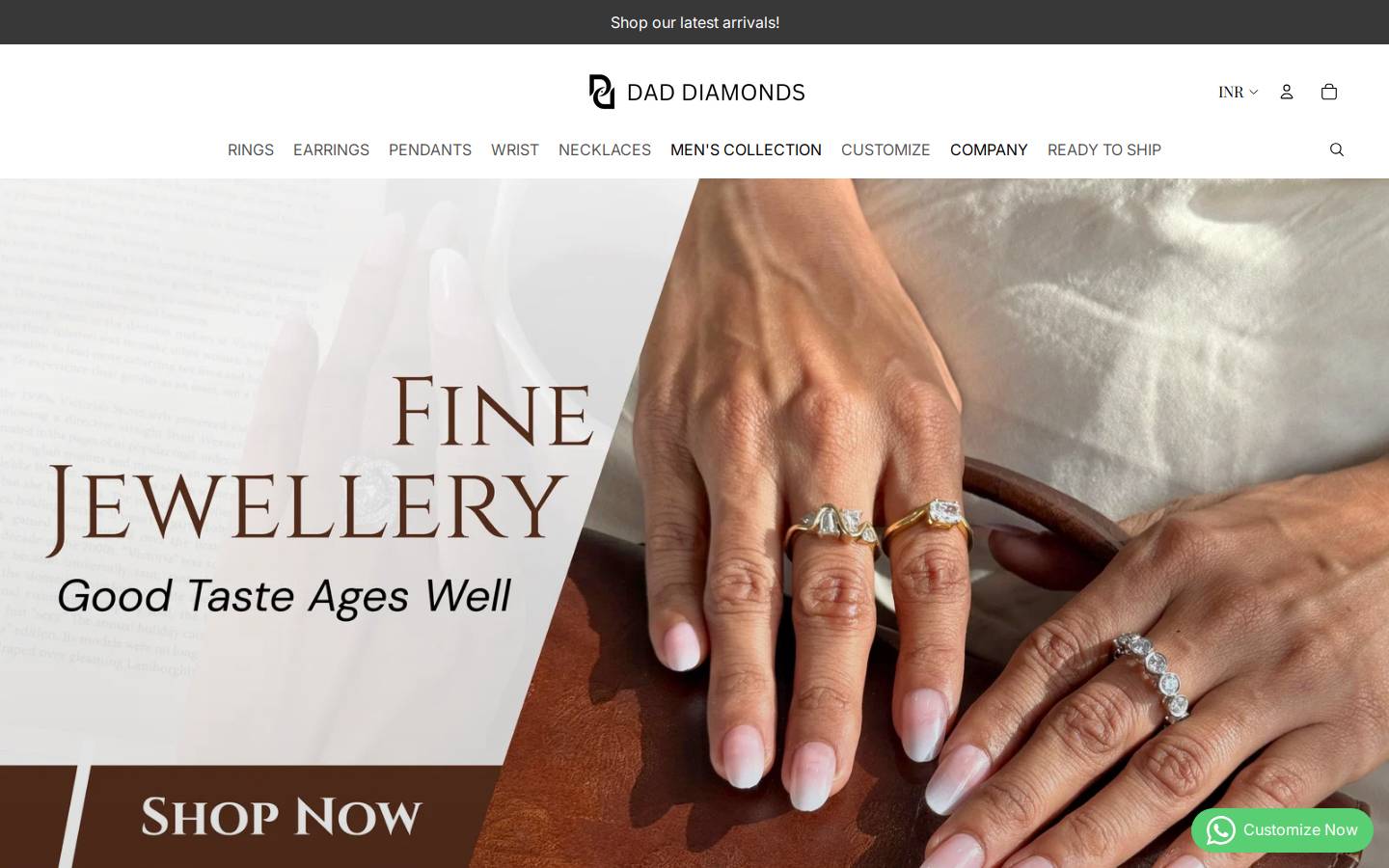 Daddiamonds homepage screenshot