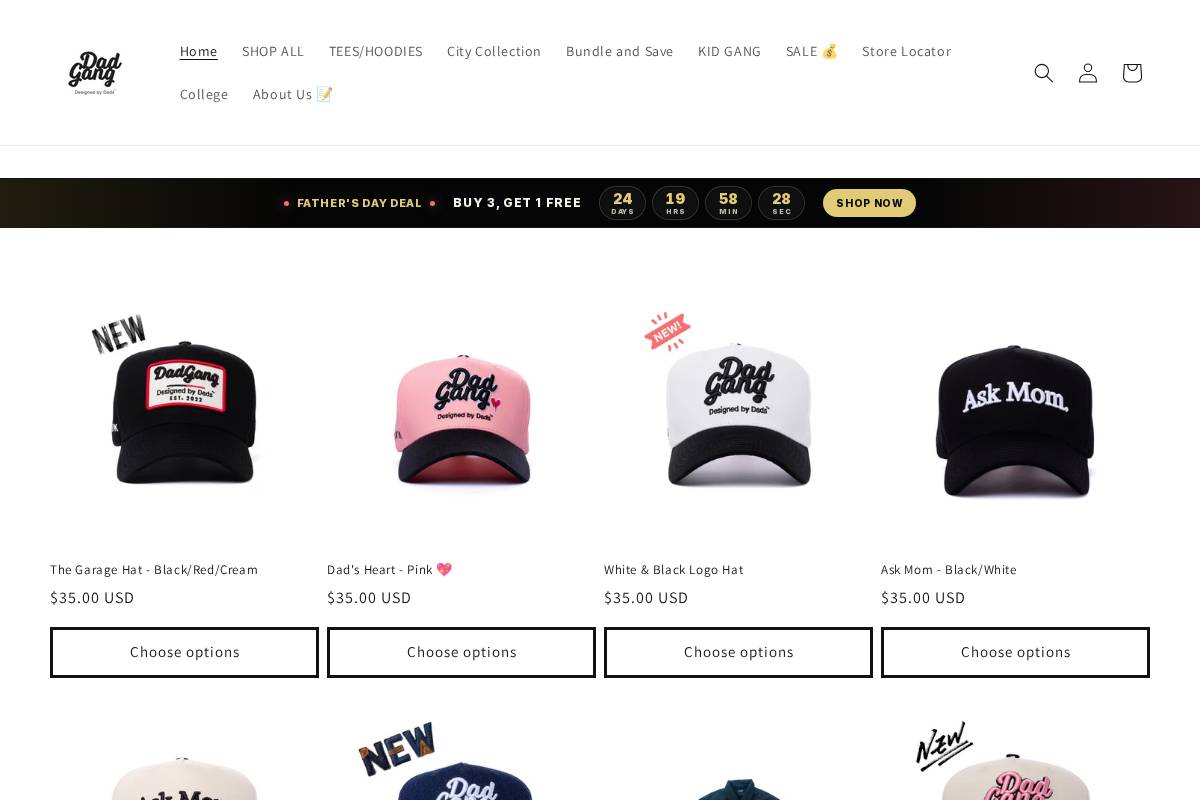 Dadgang homepage screenshot