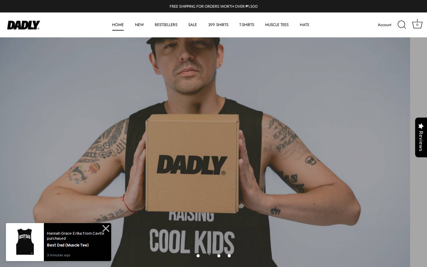 dadlyofficial.com homepage screenshot