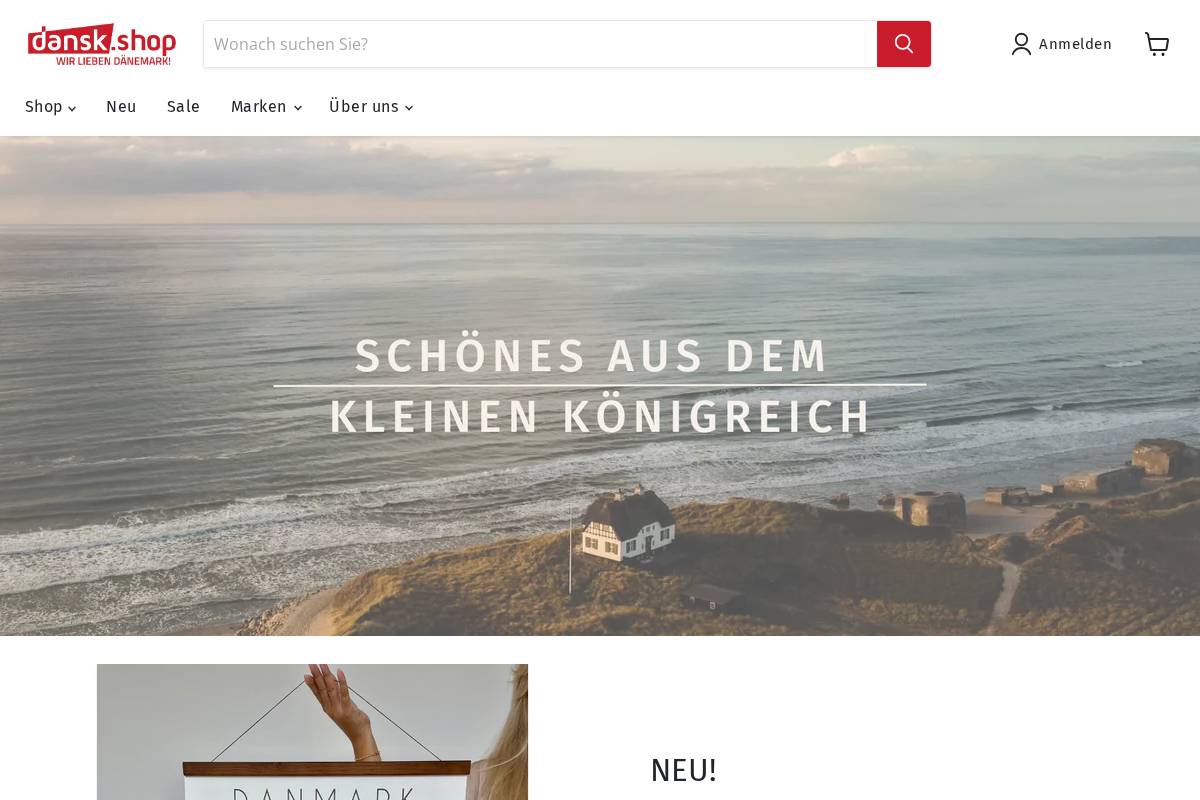 Daenemarkshop homepage screenshot