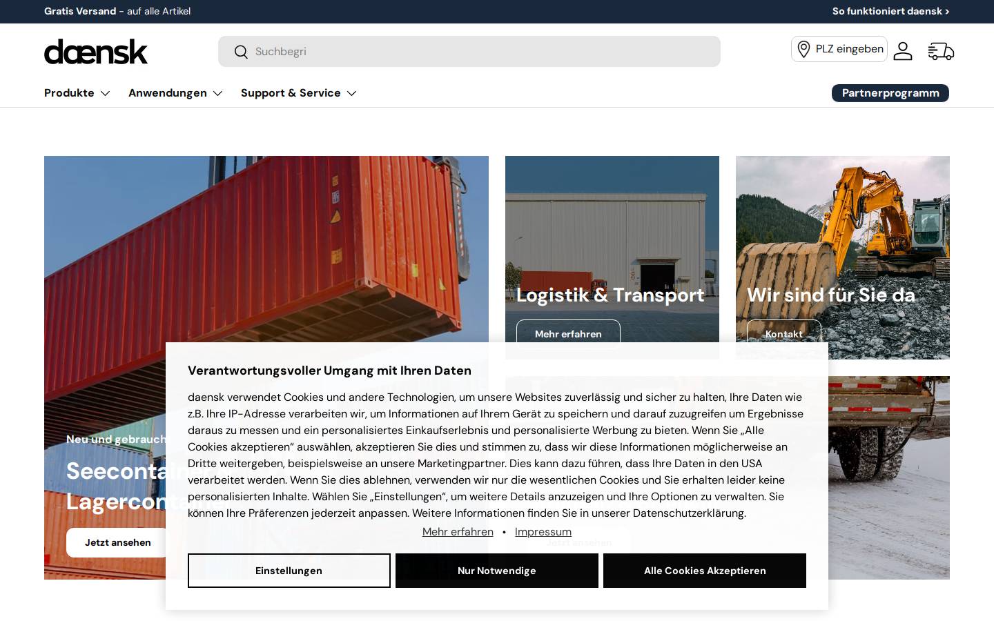 daensk homepage screenshot