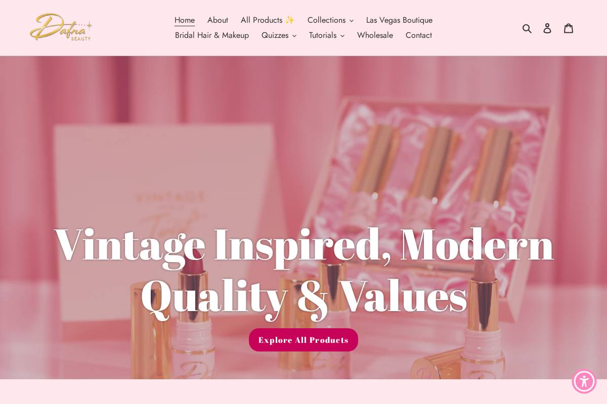 dafnabeauty.com homepage screenshot