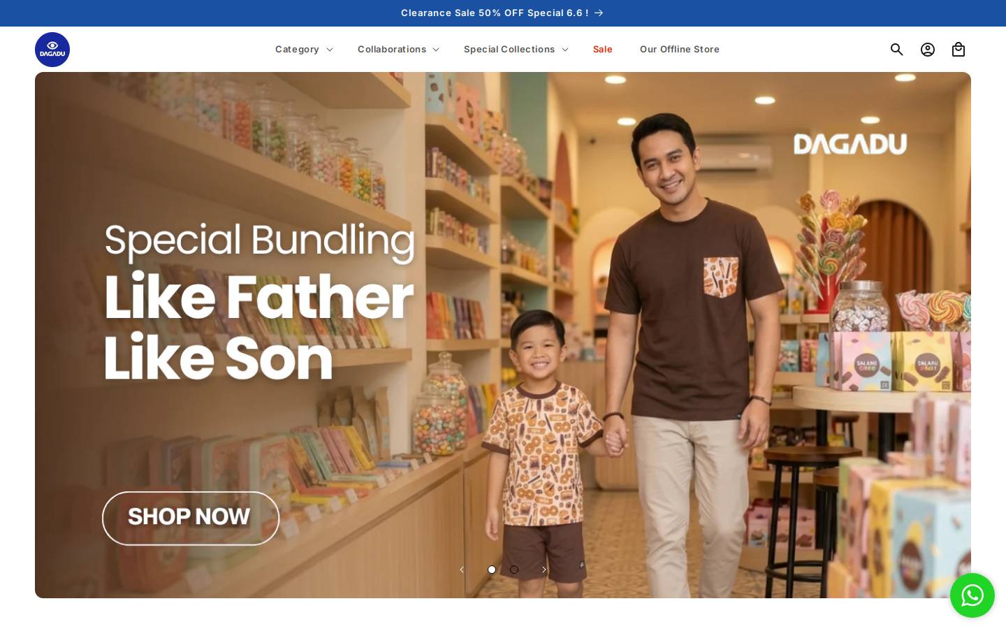 dagadu.co.id homepage screenshot