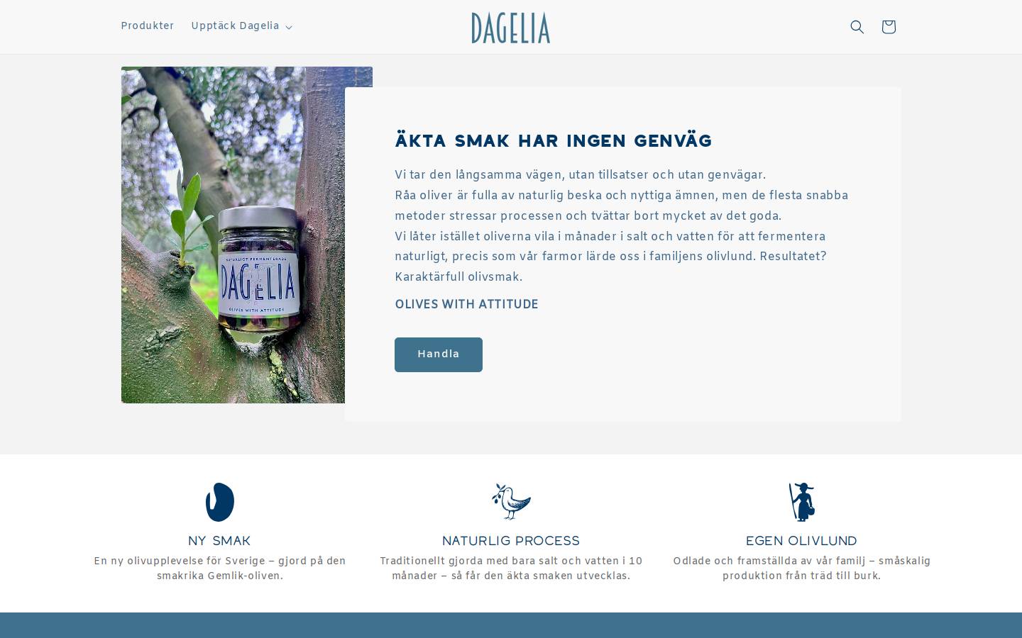 dagelia.se homepage screenshot