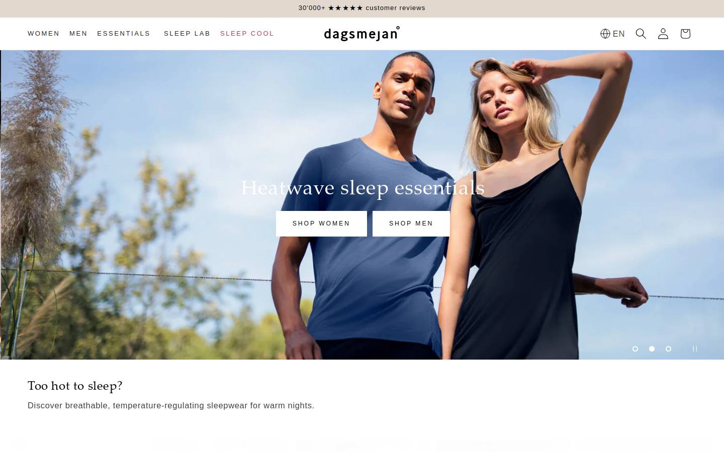 Dagsmejan homepage screenshot