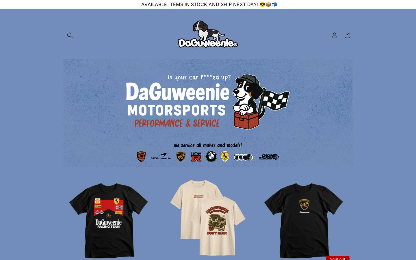 daguweenie.com homepage screenshot