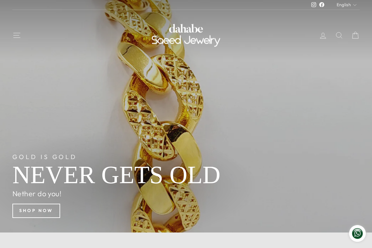 Saeed Jewelry  homepage screenshot