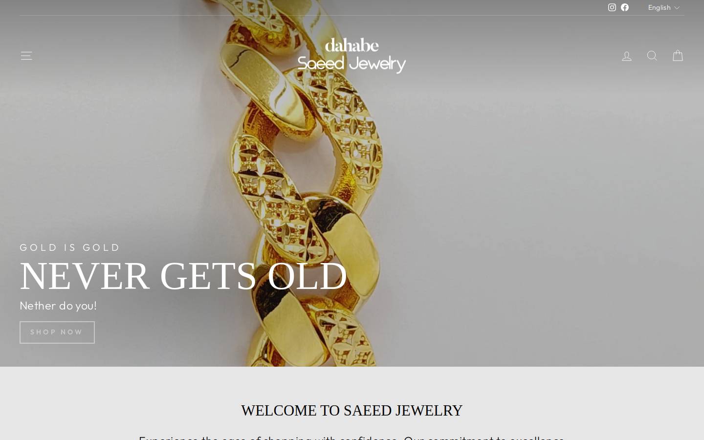 Saeed Jewelry homepage screenshot