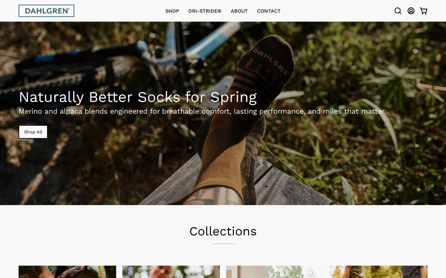 dahlgrensocks.ca homepage screenshot